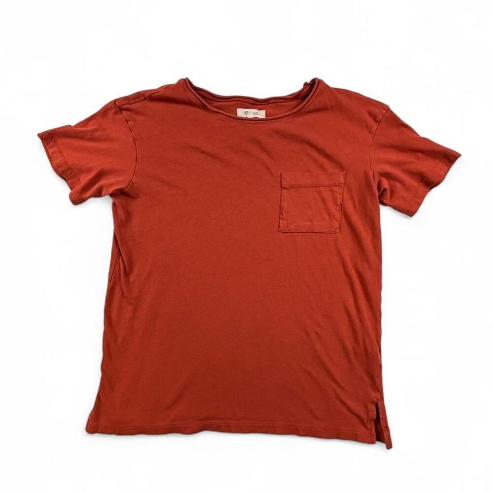 Madewell Orange Pocket Tee Women’s XXS Cotton Short Sleeve T-Shirt Casual